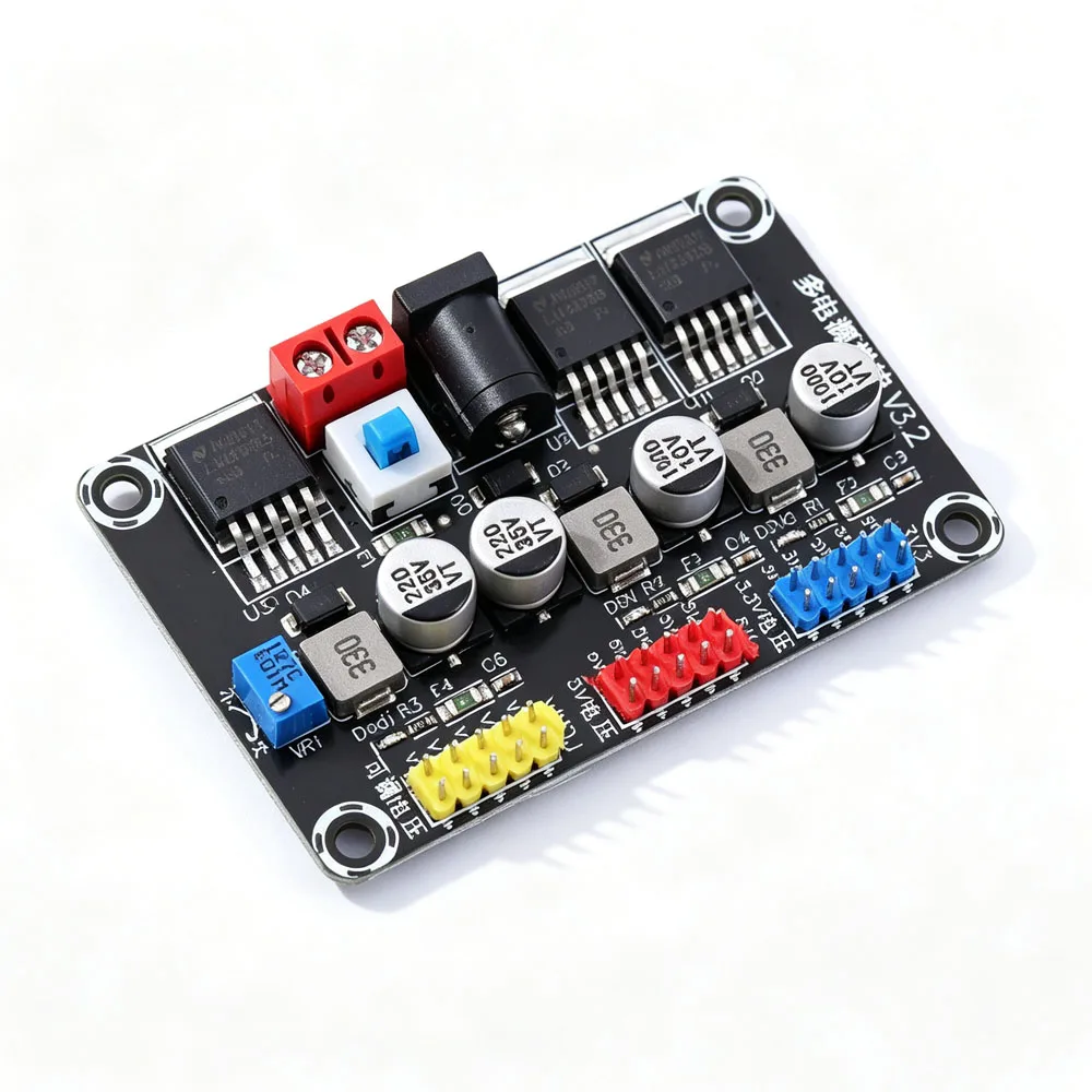 LM2596 DC-DC Adjustable Buck Converter Step-Down Module 7V-25V to 3.3V/5V Regulated Power Supply Board for Arduino Smart Car