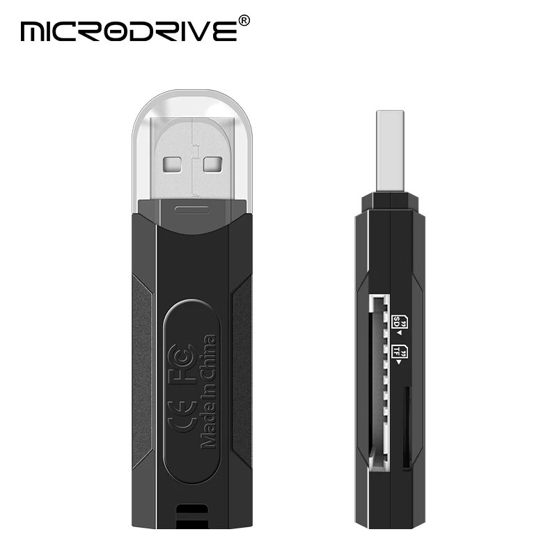 Il lettore di schede USB multifunzionale 2 in 1 supporta schede TF+SD per computer, tablet, fotocamera, laptop e auto