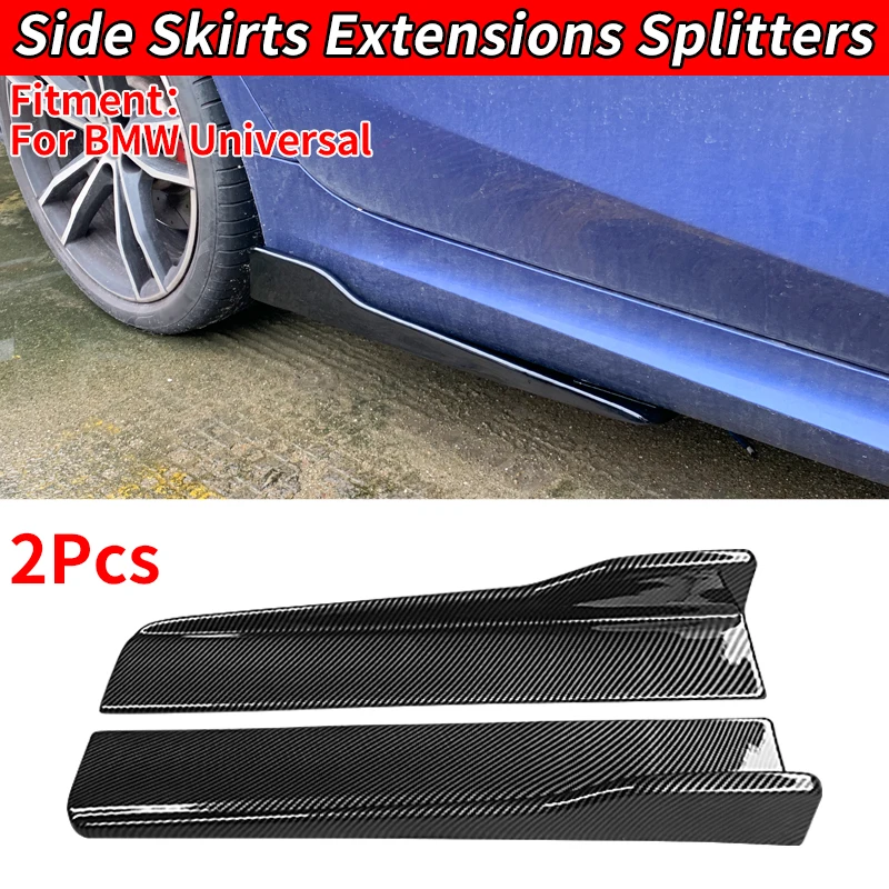 

For BMW Series F30 F35 E90 E91 G30 X1 M3 Car Universal Side Fender Body Lip Spoiler Chin Side Skirt Protector Covers Gloss Black