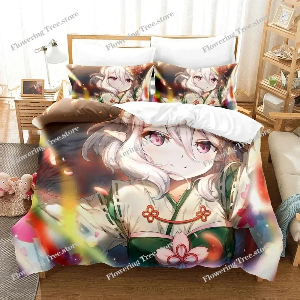 Anime Princess Connect ReDive Bedding Set Boys Girls Twin Queen Size Duvet Cover Pillowcase Bed Kids Adult Home Textileextile029