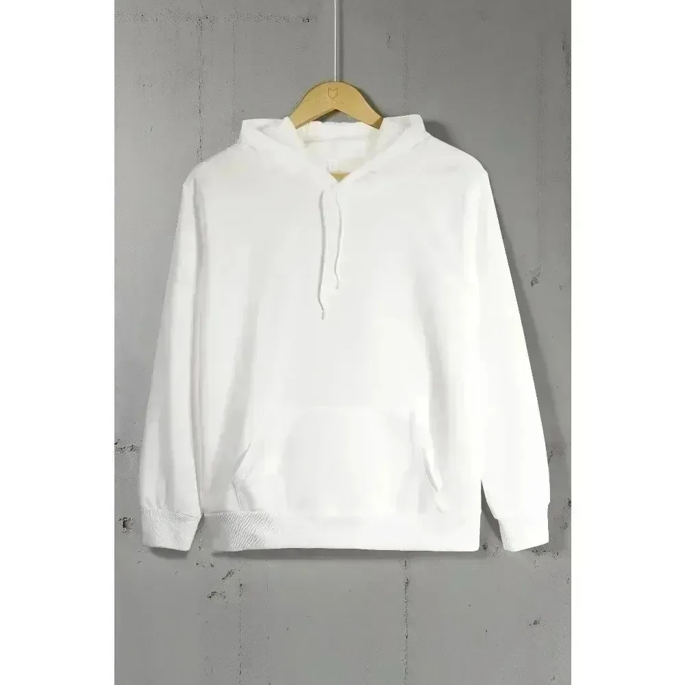 เสื้อสเวตเชิ้ตมีฮู้ดพิมพ์ลายลำลองสำหรับผู้ชายและผู้หญิง ไซส์พลัส แฟชั่นฤดูใบไม้ร่วงและฤดูหนาว เสื้อสเวตเชิ้ตมีฮู้ดทรงหลวมมีกระเป๋า