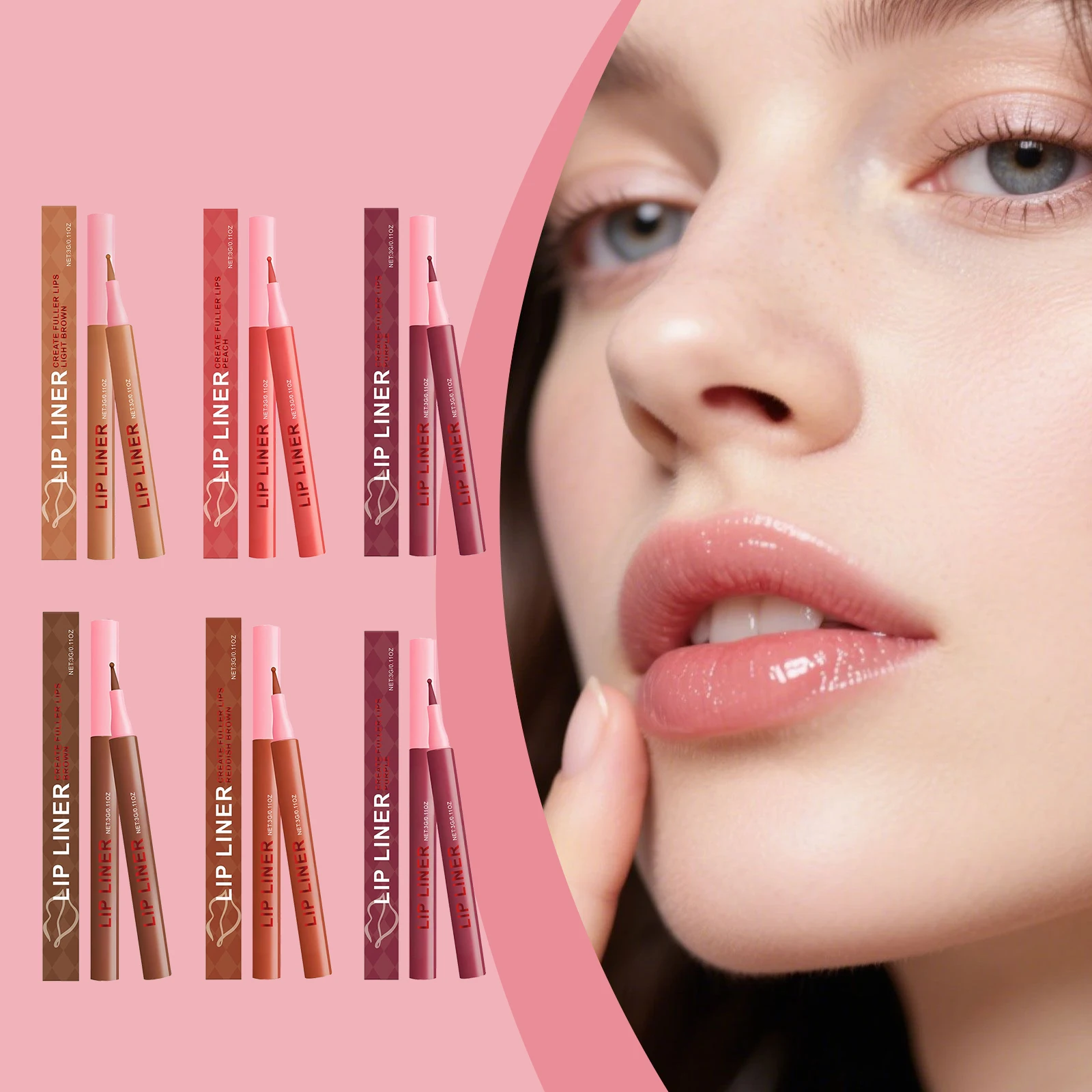 Matita per labbra Matita per labbra altamente pigmentata a lunga durata a prova di sbavature Trucco snellente idratante Impermeabile Uso quotidiano della data