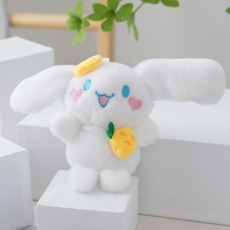 Porte-clés en peluche Sanurgente, jouet en peluche, fruit mignon, enna, Kuromi Melody Kawaii, pendentif sac à dos, cadeau d'anniversaire, 13cm, chaud