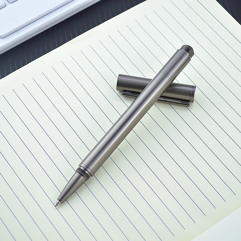 1 PC Portable Dual-Function Pen, Ballpoint Pen + Pencil, Smooth Writing and Easy to Carry, Black Ink, Perfect Gift