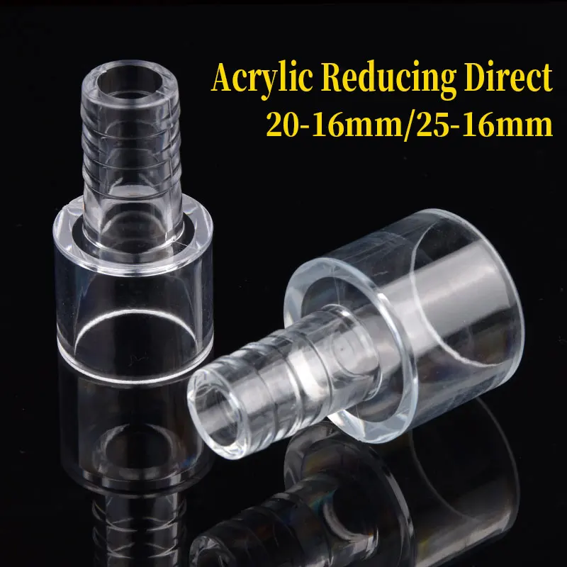 Clear Acrylic Reducing Direct Connectors Water Tube Fittings Aquarium Fish Tank Accessories Variable Pipe Connection Couplings