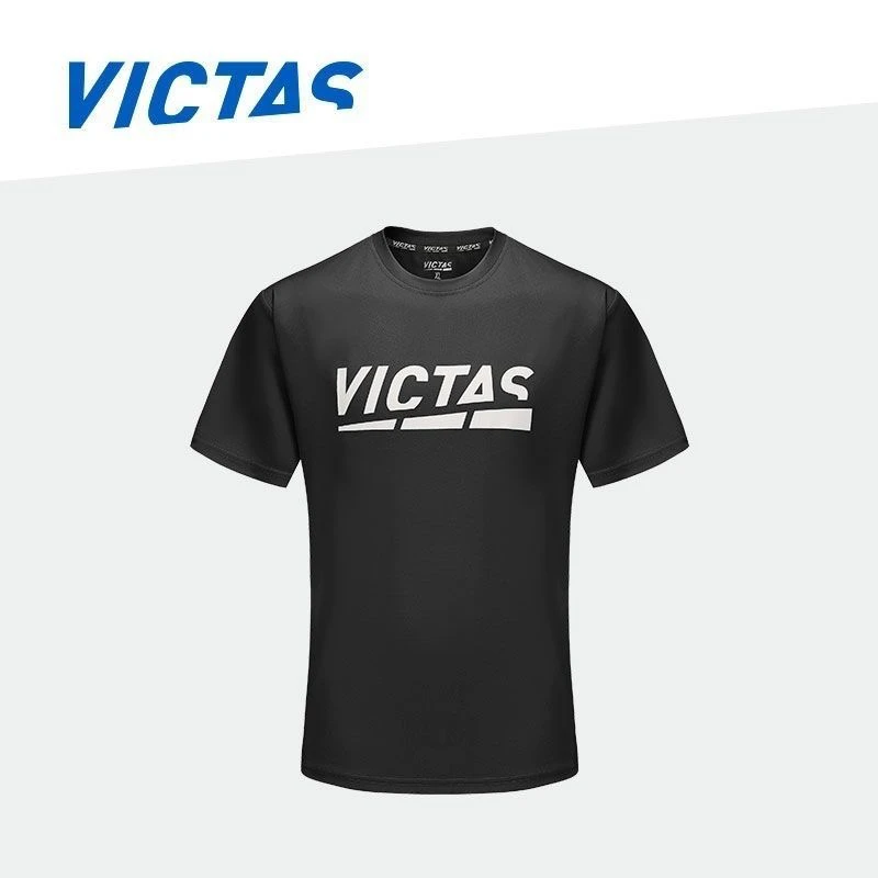 

VICTAS Table Tennis T-shirt Round Neck Short Sleeved Jerseys Men's and Women's Ping Pong Sportswear Quick Drying Breathable