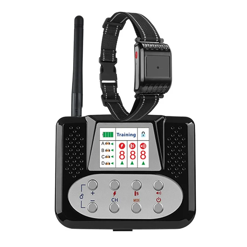 Electric Dog Training Collar Wireless Long Distance Remote Control Waterproof Bark Collar Rechargeable Adjustable Dog Collars