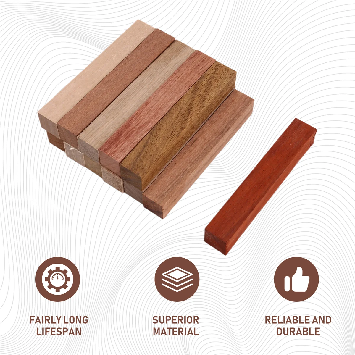 

AA25 12 Pcs Pre Drilled 7mm Wood Pen Blanks for Woodturning Pen Turning Kit for Pen Making Supplies DIY Crafts