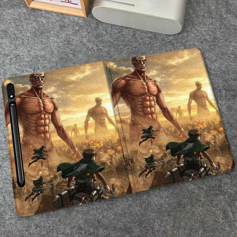 

Attack on Titan Anime For Samsung Galaxy Tab S9 S10 S6 S7 S8 FE Plus Lite Inch Foldable Cover Tablet Case