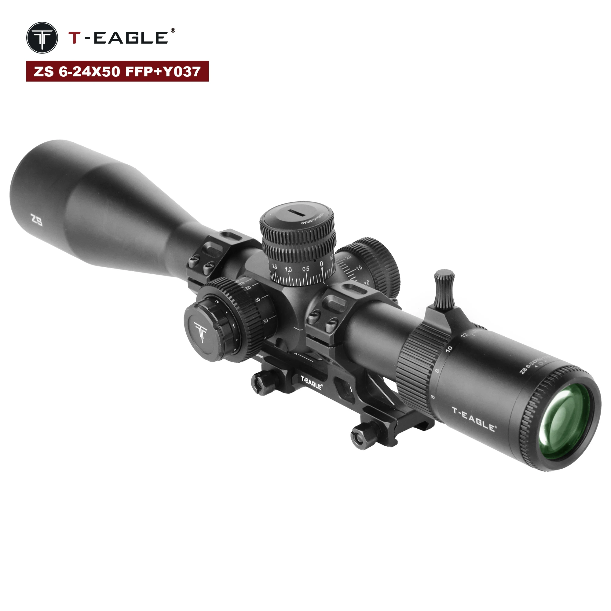 Imagem -02 - T-eagle-zero Stop Tactical Rifle Caça se Encaixa Tiro Spotting Scope Air Gun Scope Sniper Fits .308 624x50 Ffp