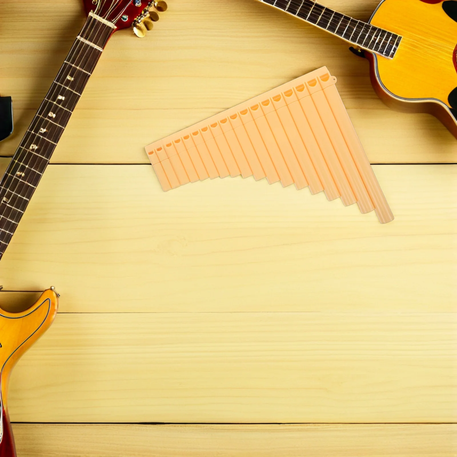 16-Röhren-Pfannflöte, gelb, anfängerfreundliches chinesisches traditionelles Musikinstrument für Schulmusikunterricht, Übungskonzert