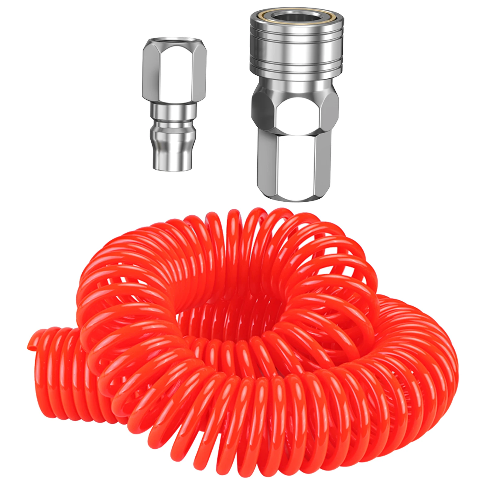 Pneumatic Air Compressor PU Spring Air Tube Hose Telescopic High-Pressure 8mm Spiral Steam Pipe Coiler for Air Gun