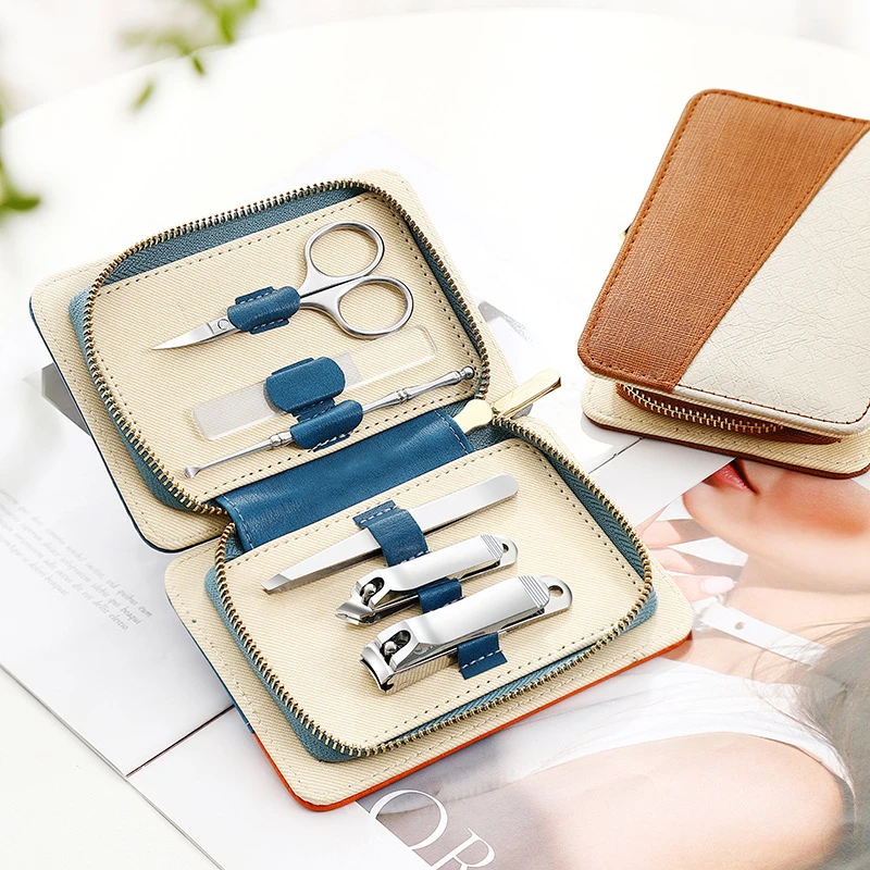 

6-piece stainless steel nail and pedicure knife set, nail clippers, nail clippers wholesale, nail care set, beauty tools