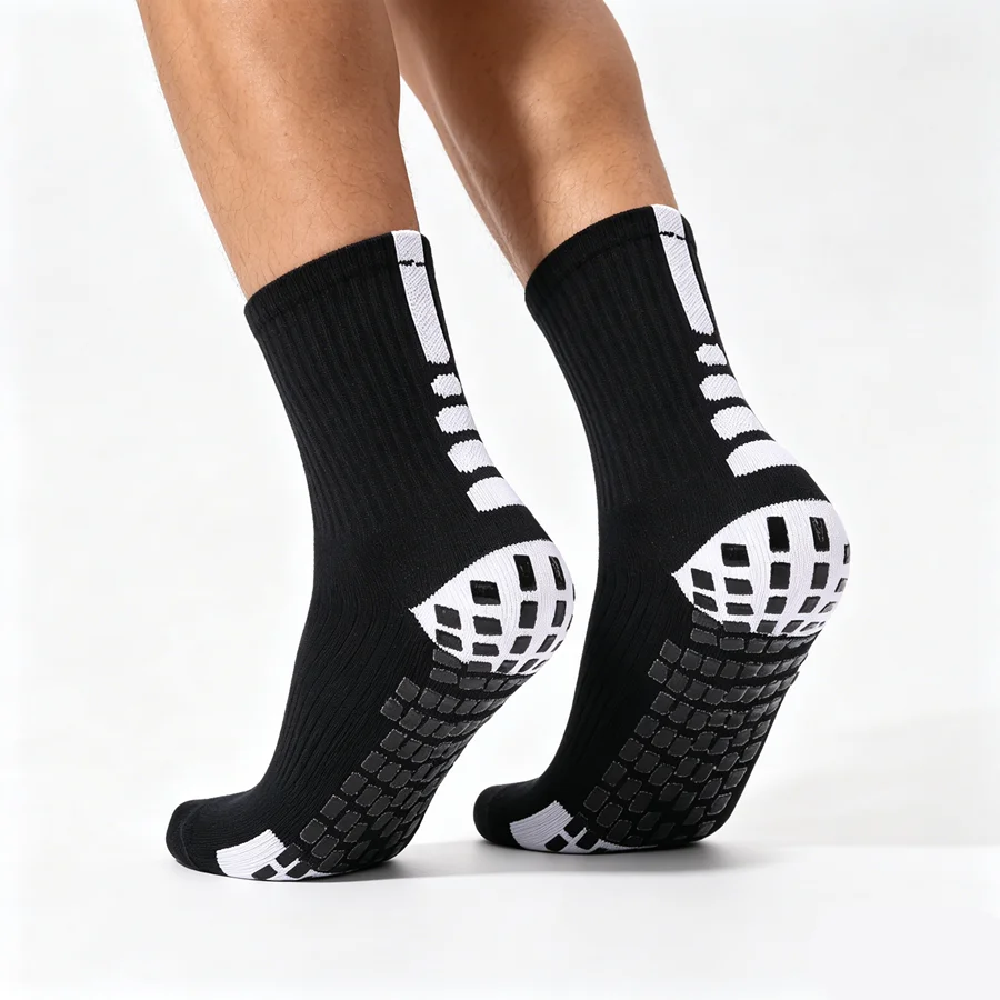 1/3/5pairs mens womens unisex anti slip grip football rugby socks towel bottom breathable shockproof athletic exercise