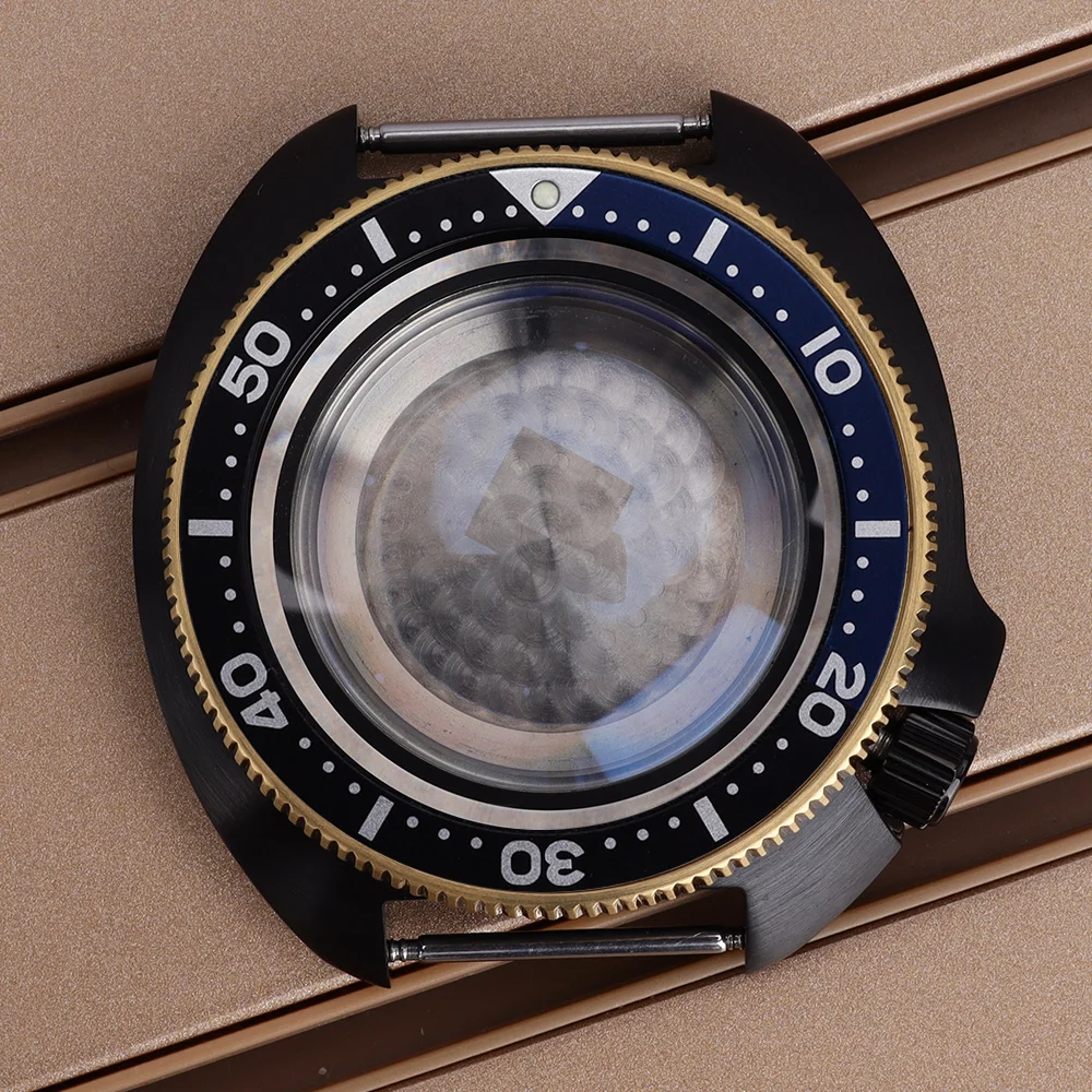 

44mm Steel Dive SKX 6105 Watch Case Sapphire For Turtle Seiko NH35 NH36 NH38 NH34 4R36 Movement 28.5mm Dial 100M Waterproof Part