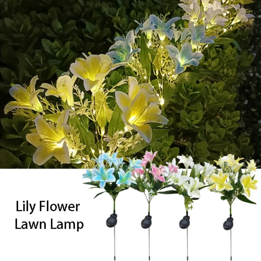 

7 Heads Solar Flowers Garden Lights Waterproof LED Lights LED Outdoor Flower Decor Solar Powered Ground Spike Pathway Lighting