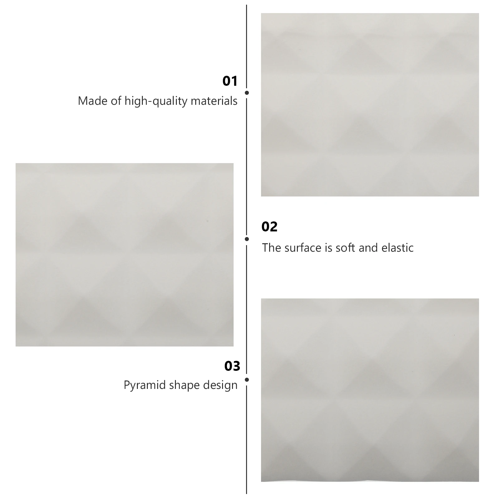 

Sound absorbing Cotton Acoustic Panels Foam Wedge Mat Soundproof Noise Reduction Decorative Pyramid Wall Ceiling