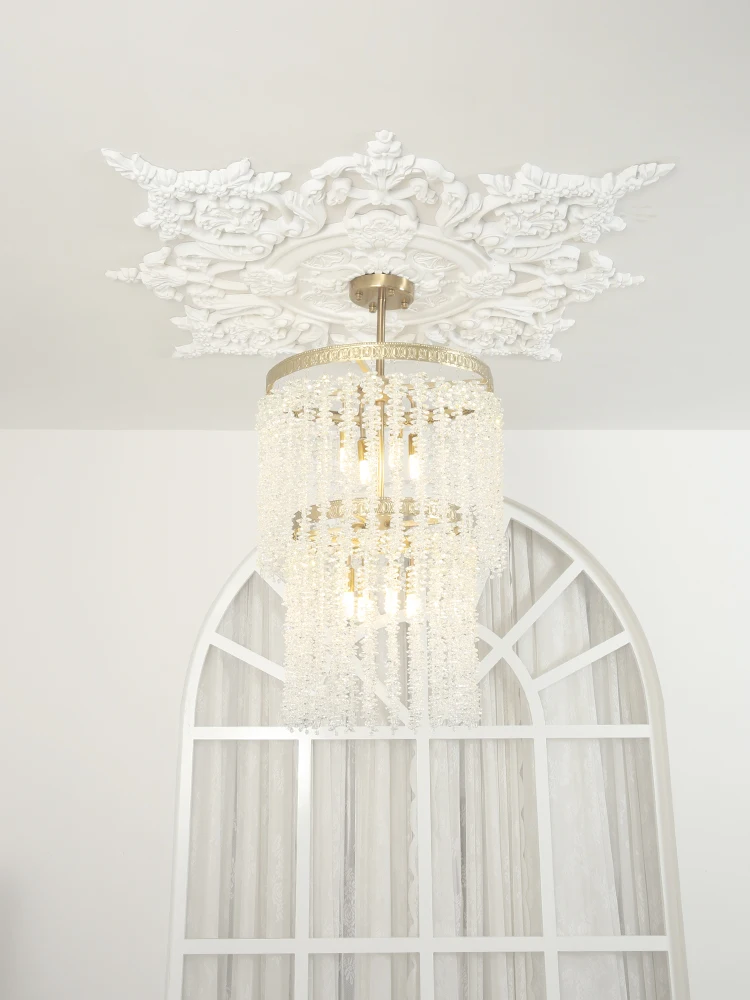 crystal chandelier, French romantic living room lamp, home light luxury dining room lamp, bedroom lamp, dressing room