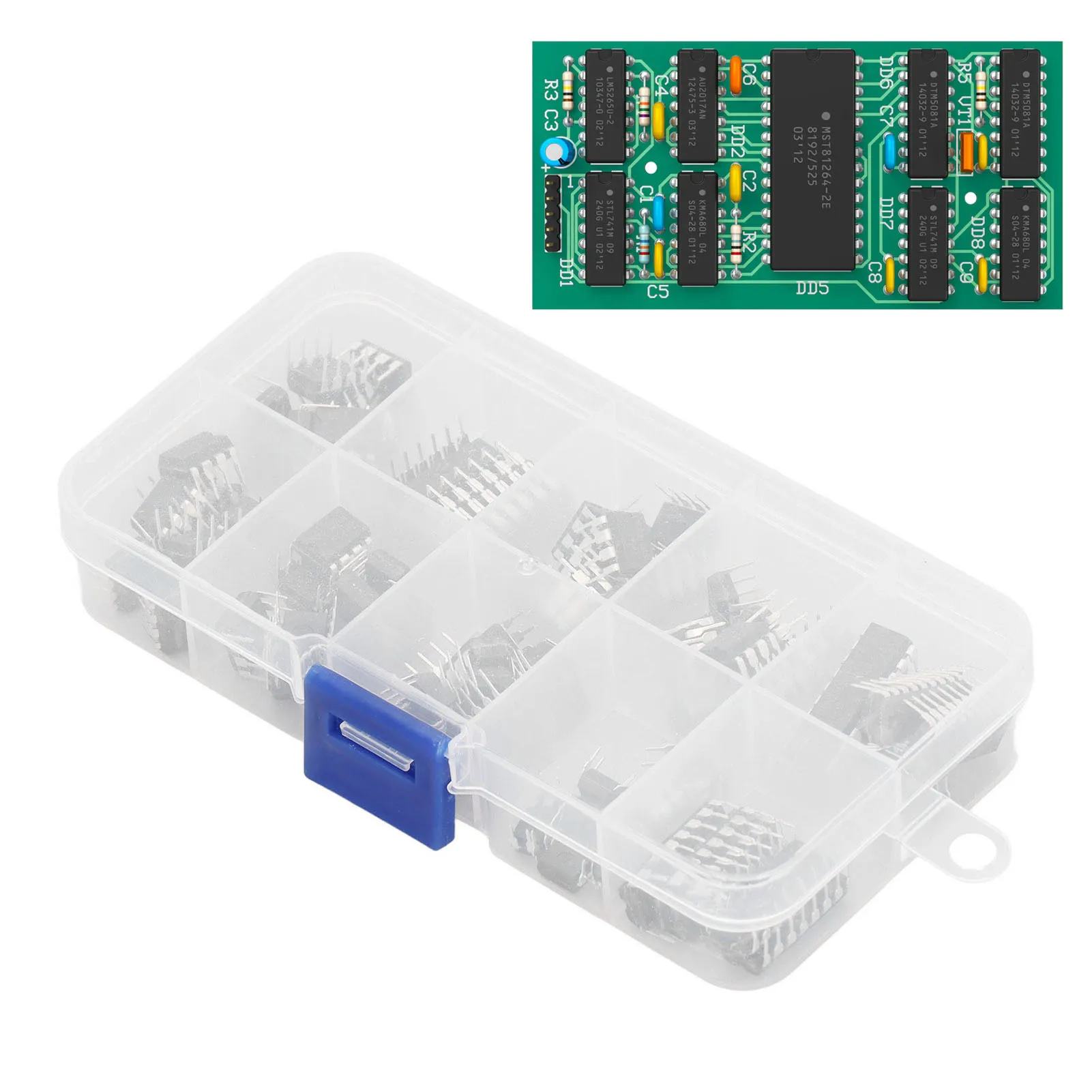 IC Chip Kit IC Assortment Kit 10 Specifications Integrated Circuit IC Chips for Home Circuit Work IC Assortment Kit