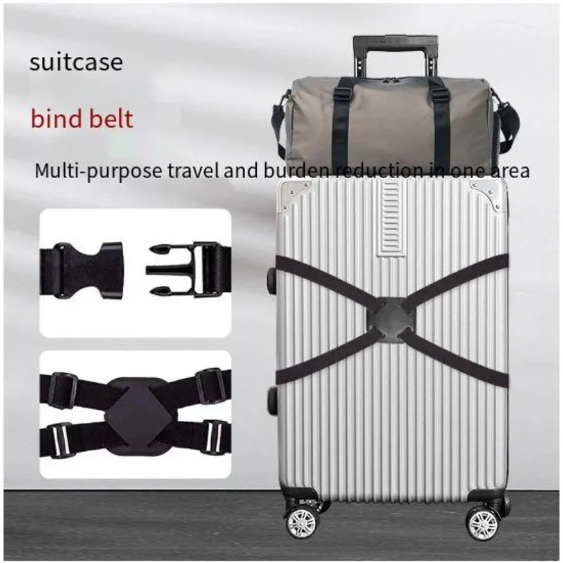 Sangle d'emballage croisée multifonctionnelle, ceinture de reliure de bagages, sangle de valise, environnement de sac à bagages, sangles en fibre de phosphore élastiques, 1 pièce