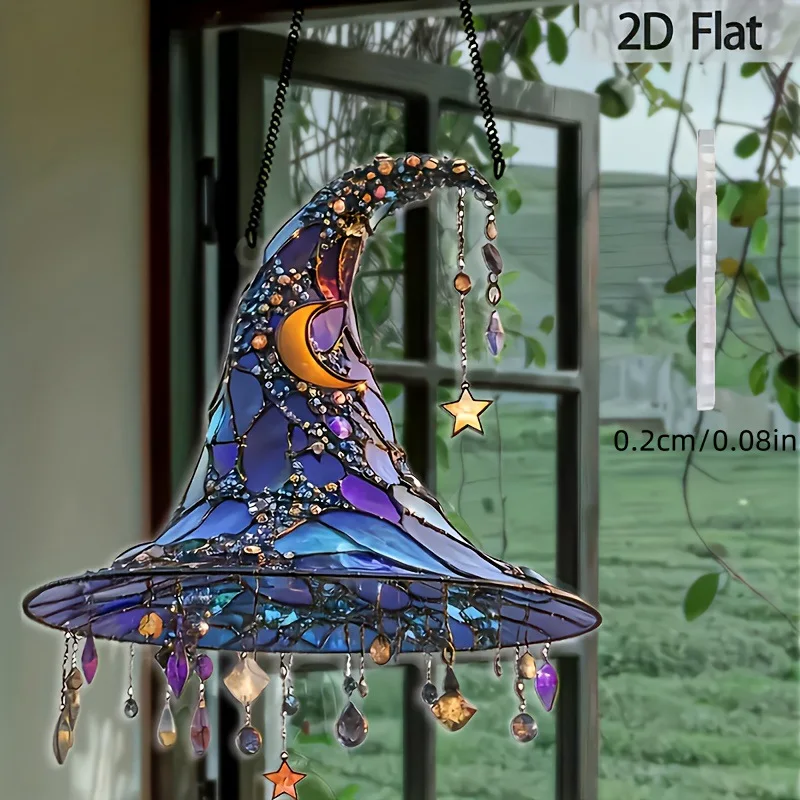 1PCS Witch Magic Hat Home Decoration Pendant Ideal Bedroom Decora Courtyard Decora Outdoor Decora Festival Party Gift