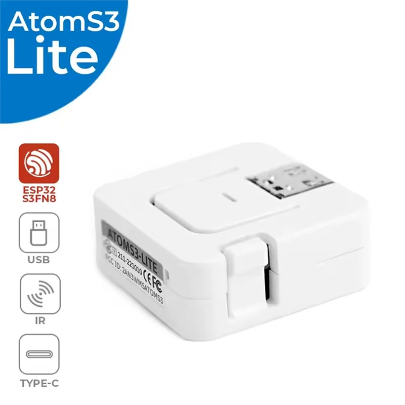 【Sleek Design】ATOMS3 Lite ESP32S3 Development Kit Iot, AI Integration, Wireless Programming For Learning And Prototyping