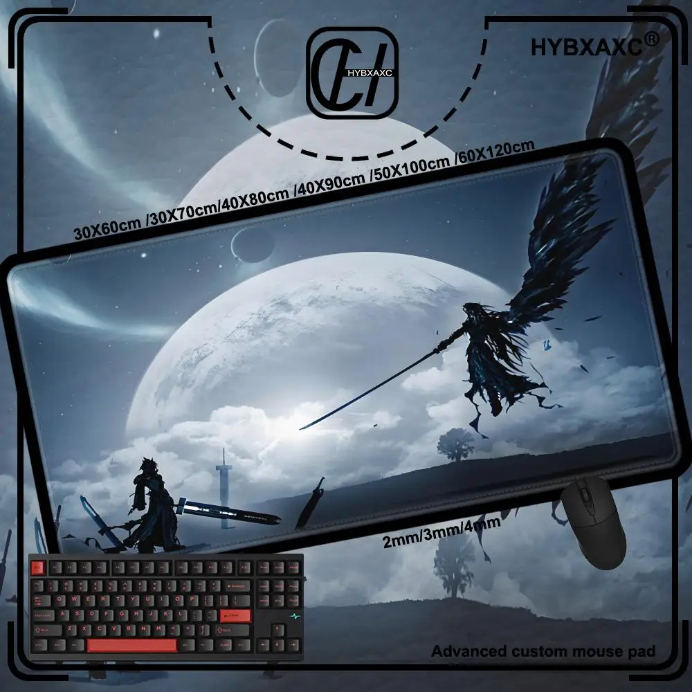 マウスパッド かわいい HD デスクパッド 拡張ゲーミングファンタジーファイナルキーボードマット 大型 90x40cm xvi XXL ゲーマーマウスパッド