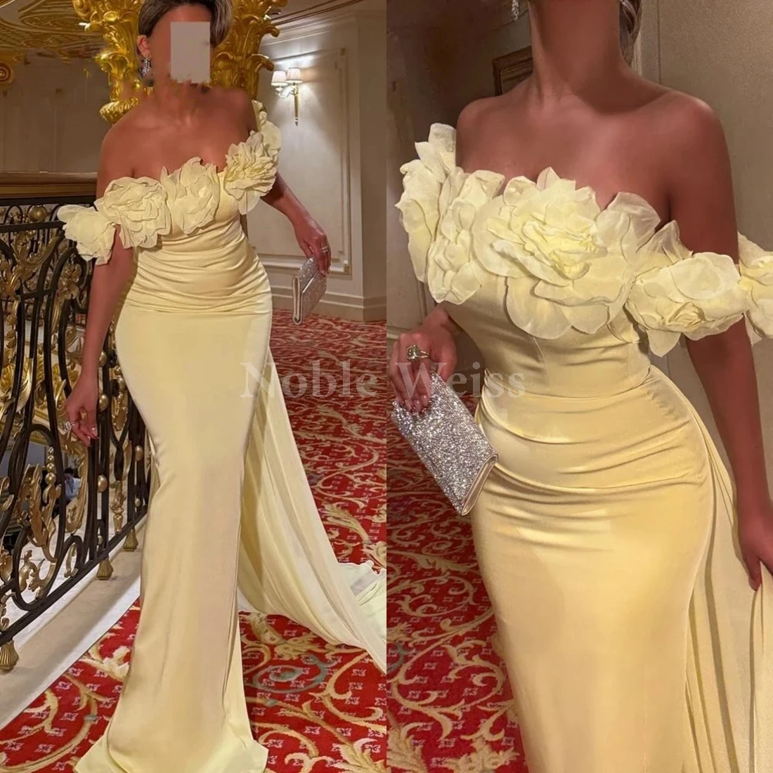 Шифоновое вечернее платье с открытыми плечами и цветами, платья для выпускного вечера по индивидуальному заказу