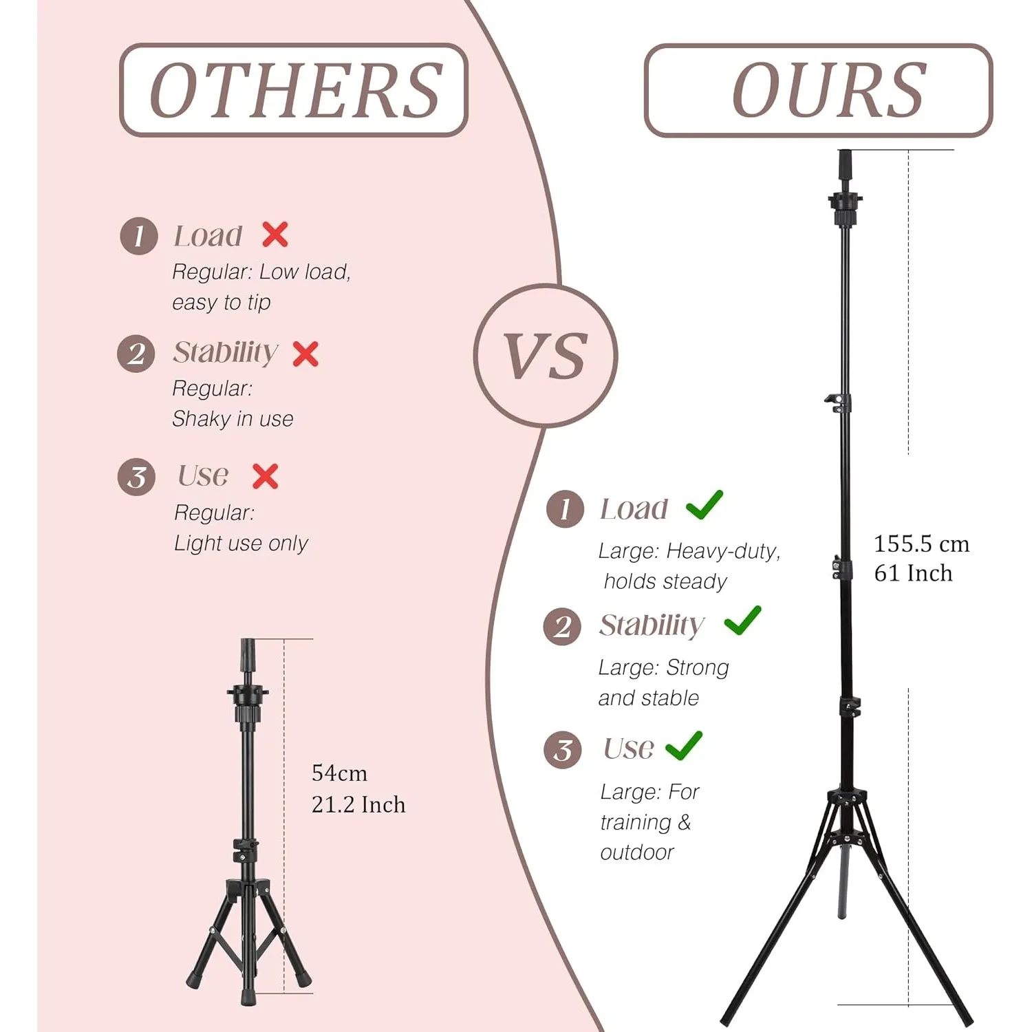 Gran oferta cabeza de peluca cabeza de maniquí con soporte para peluca Clips pines rectos para principiantes y profesionales estilismo peluquería