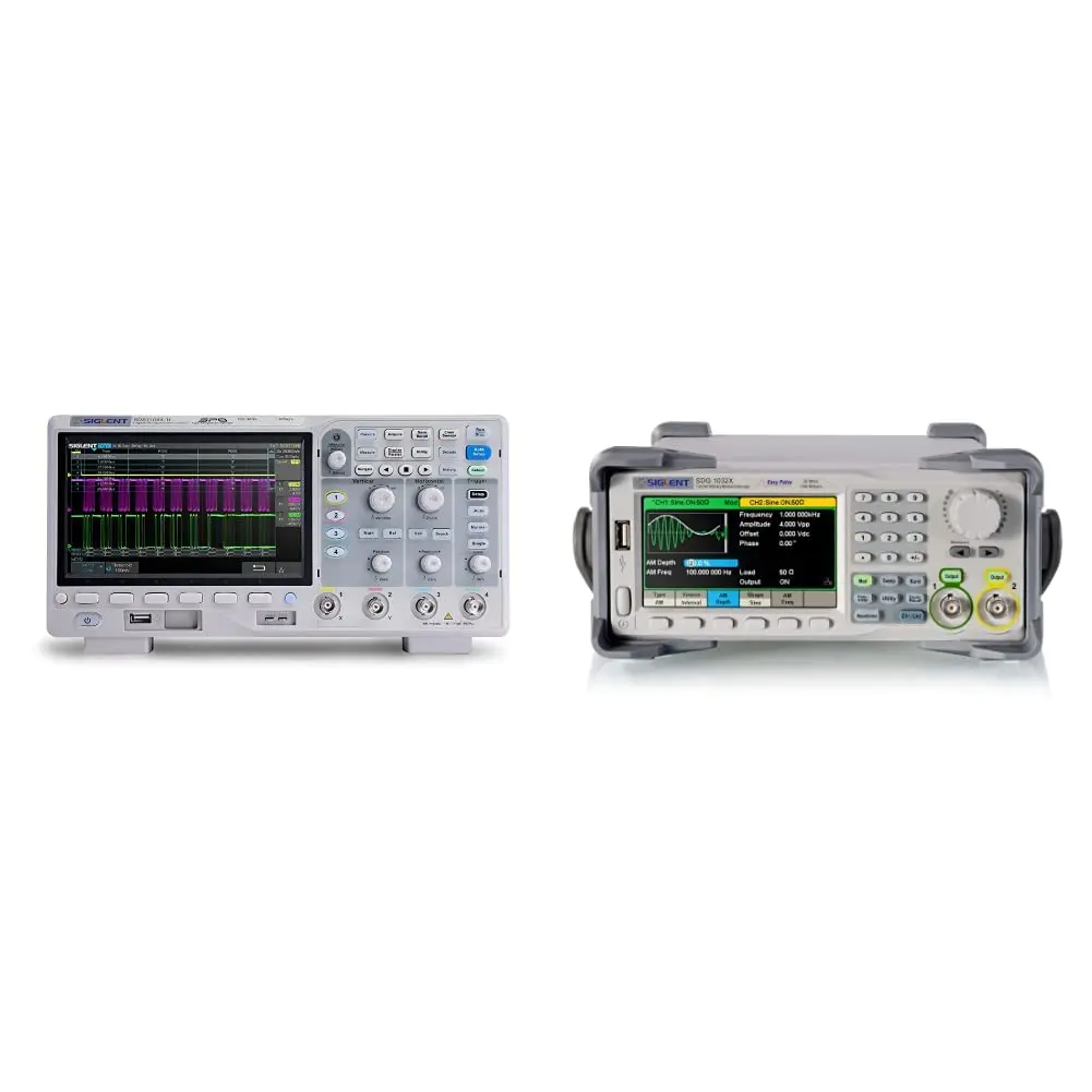 Siglent-osciloscopios digitales de superfósforo, 4 canales, SDS1104X-U, 100MHz