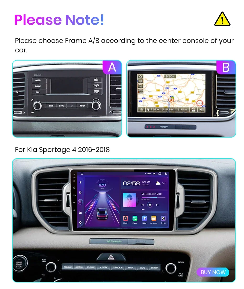 Junsun kabelloses carplay android auto radio für kia sportage 4 ql 2009-2015 auto intelligente systeme rds bt dsp 2 din autoradio – Detail 1