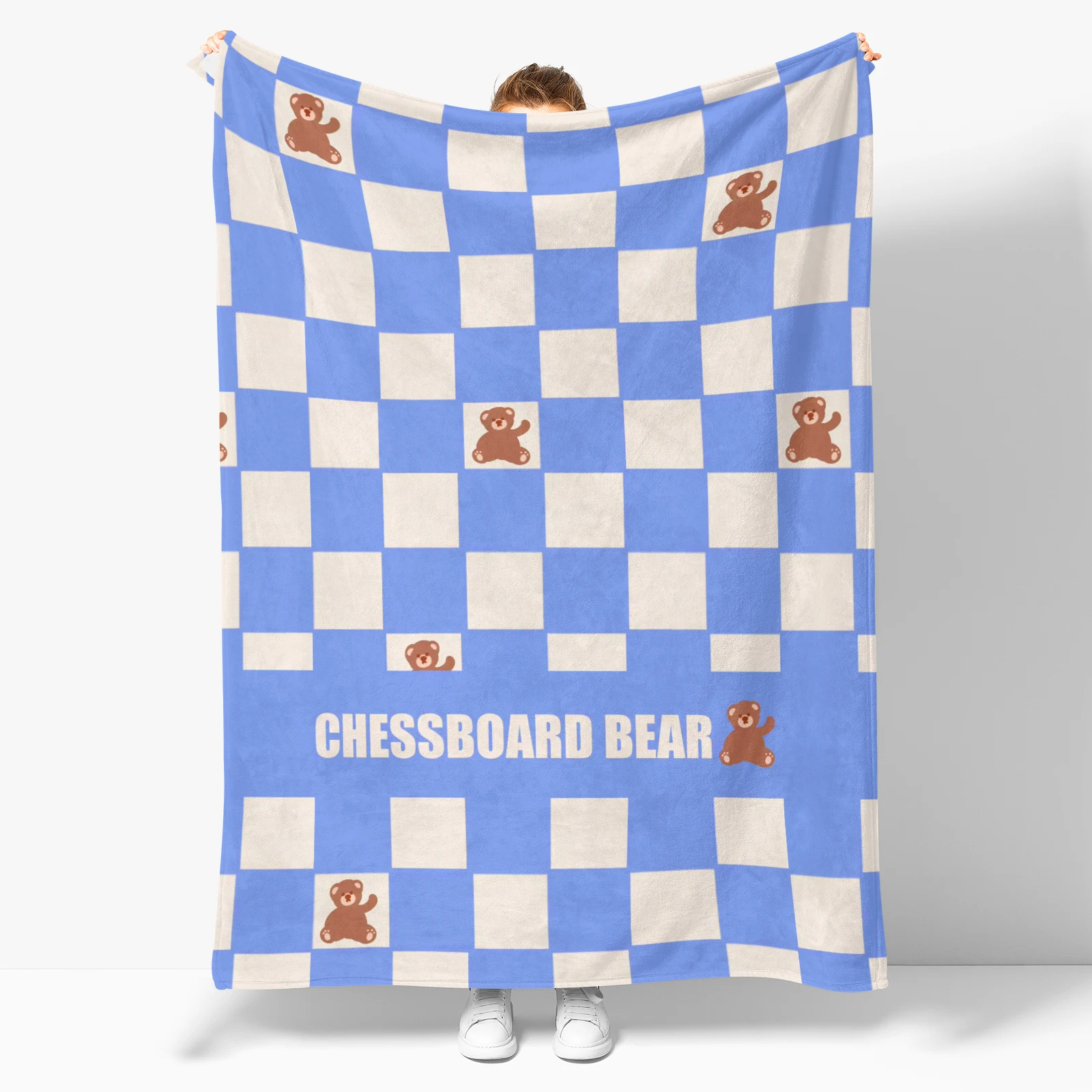 

Плюшевое одеяло нового стиля 2025 года. Плюшевое одеяло с мультяшным медведем. Мягкое и уютное фланелевое одеяло. Идеально подходит для путешествий и кемпинга.