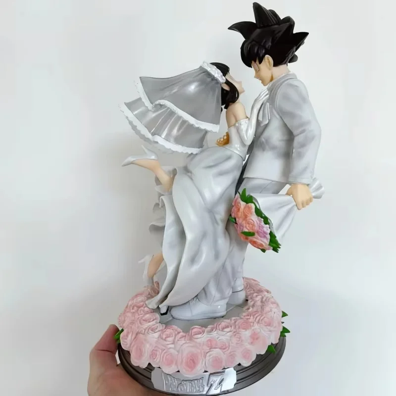 

New Arrival Bandai Dragon Ball Z Son Goku Figure Chichi Wedding Version Pvc Action Figure Desktop Decoration Collection Gift Toy