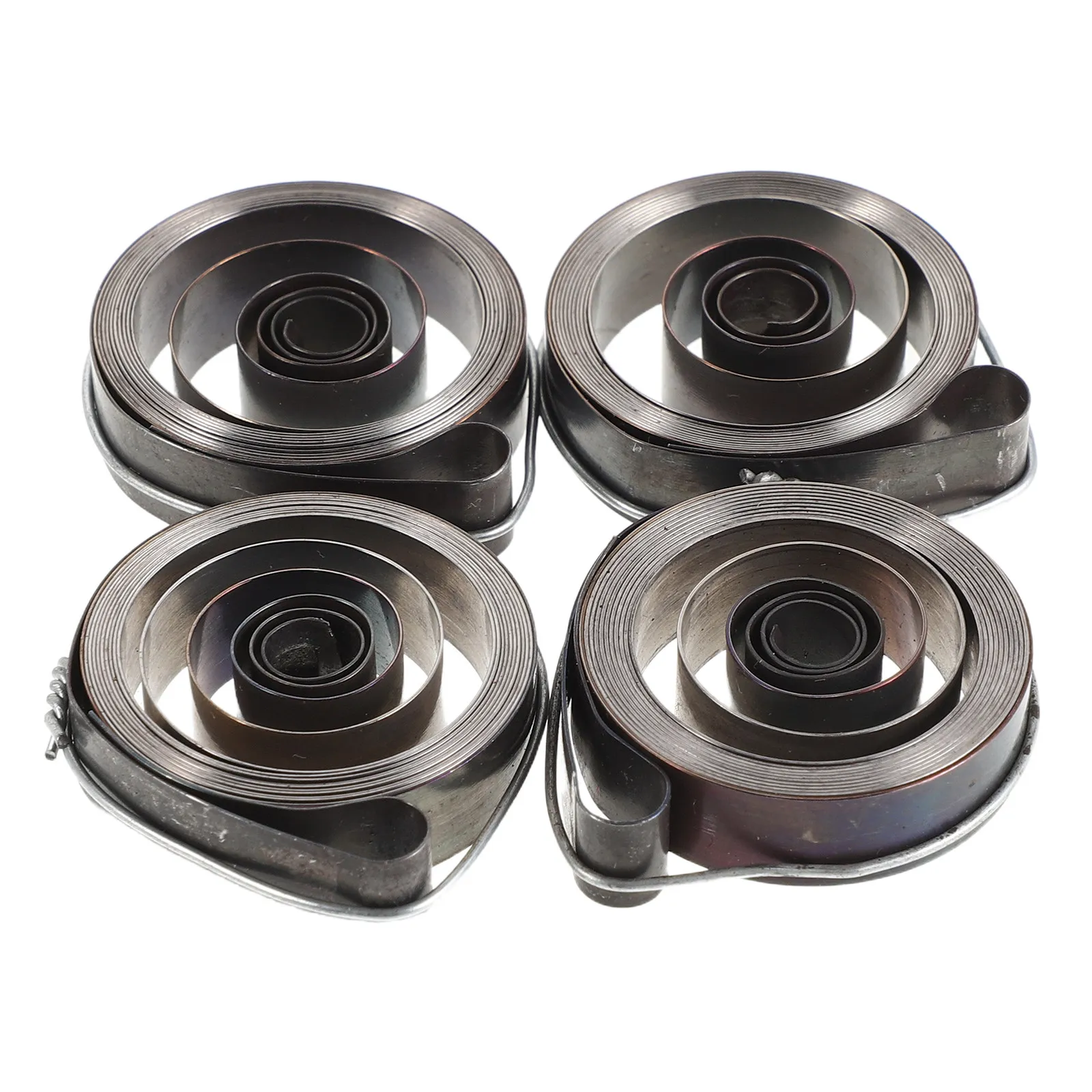 4pcs Mechanical Alarm Clock Spring Clockwork Replacement, Universal Old-Style Vintage Steel Clock Winder Spare Mainspring Parts