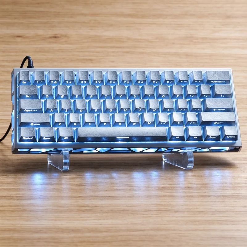 Metallic Paint Carbon Fiber 2.0 Side Engraved Translucent Keycap Compatible With Magnetic Axis Wooding Little Bee Night Demon