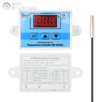 110-220V DM-W3002 Digital Thermostat 50 to 110 Celsius Degree Temperature Controller Module with Waterproof Probe and Connector