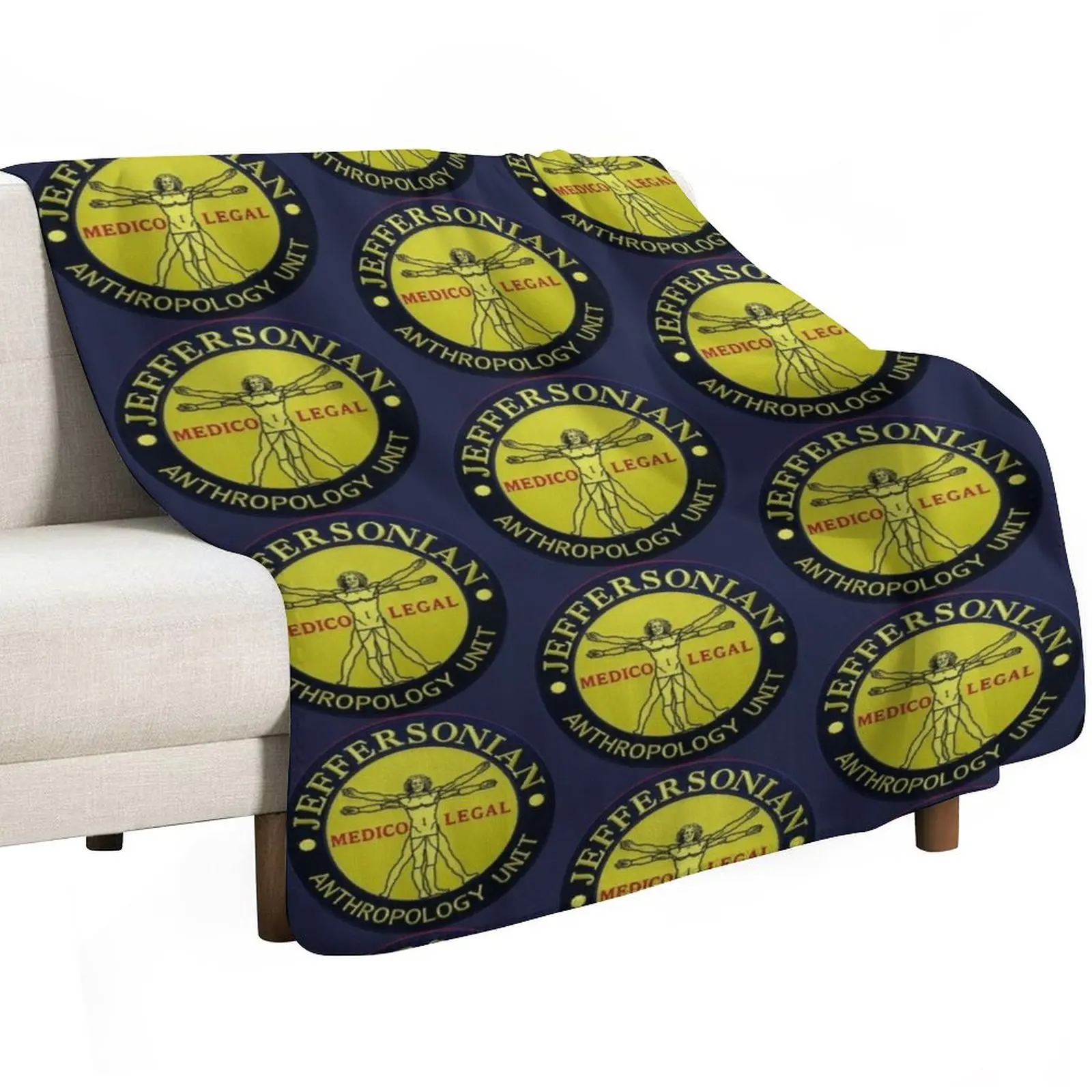 Jeffersonian logo-Bones Throw Blanket anime Custom Thin Soft Big Giant Sofa Winter beds Blankets