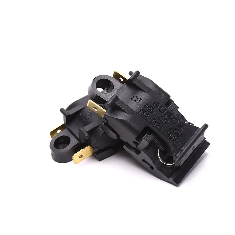 （Summer6）2 Pcs Black 13A/16A 250V Switch Electric Kettle Thermostat Switch Steam Medium Kitchen Parts Accessories