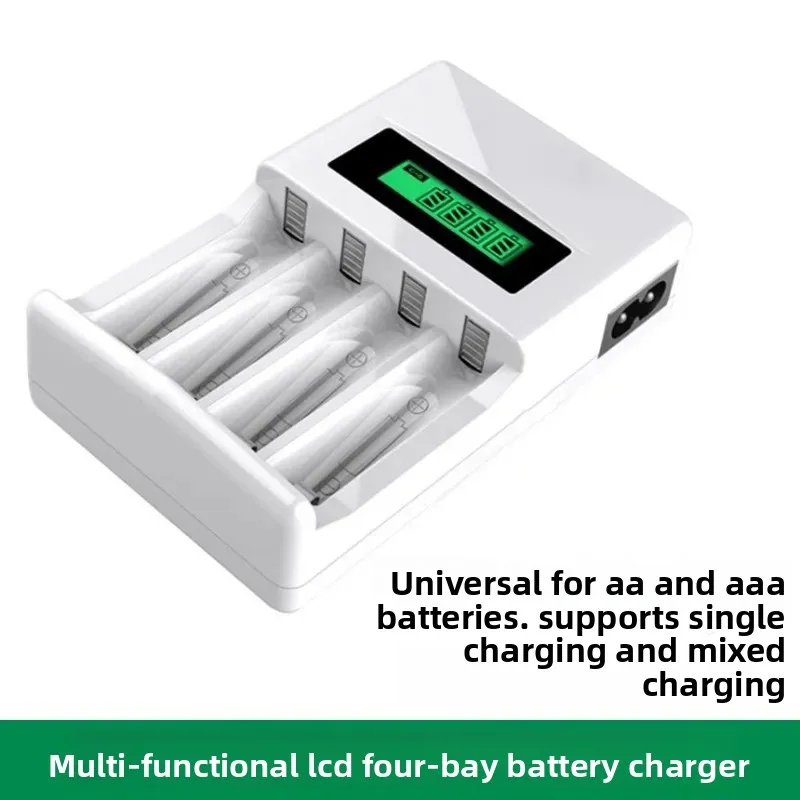 Smart LCD Battery Charger for NiMH NiCd AA AAA 4 Slots Rechargeable Batteries for Remote Control Toys