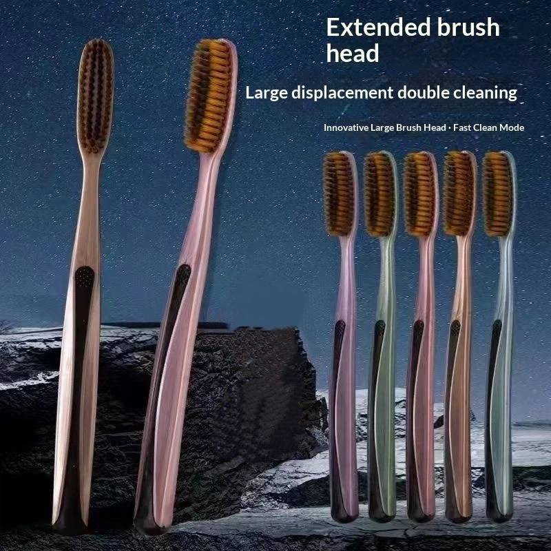 1/2/5 Pcs Adult Toothbrush Head U-shaped Extended Widened Individual Packing Advanced Soft Bristle Brush Teeth Oral Cleaning