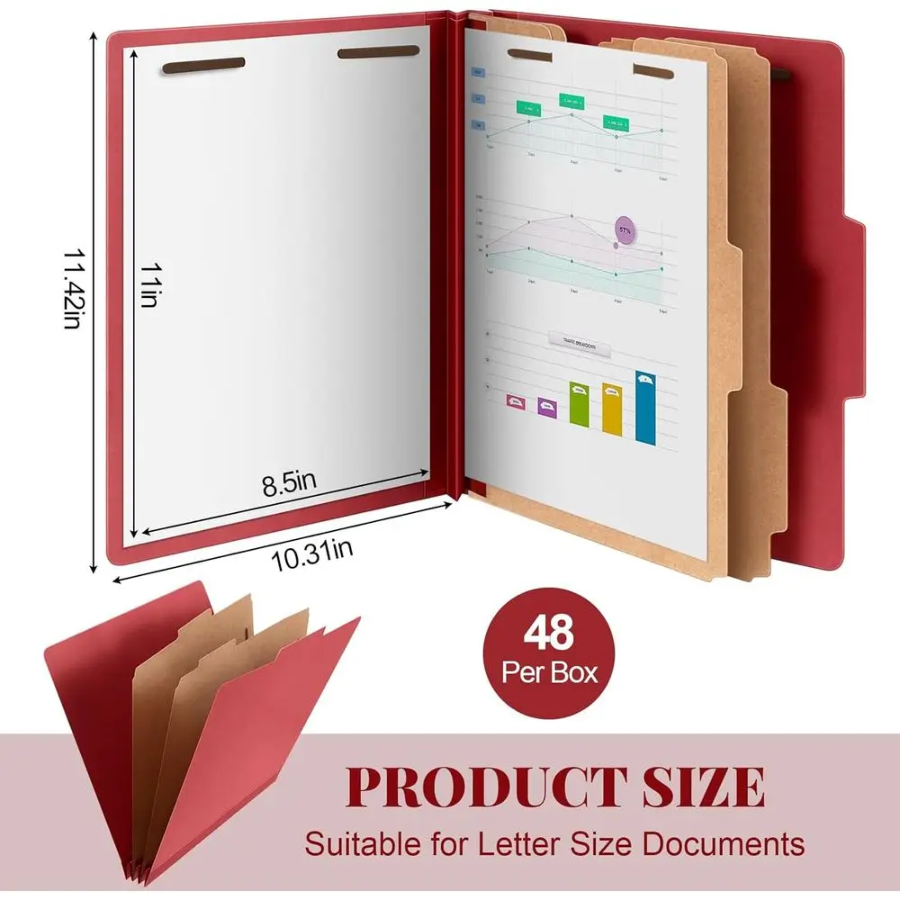 Robuste Drucktafel-Aktenordner im Letter-Format mit Erweiterung und Befestigung, ideal für Lehrer und medizinische Profis, Dark R