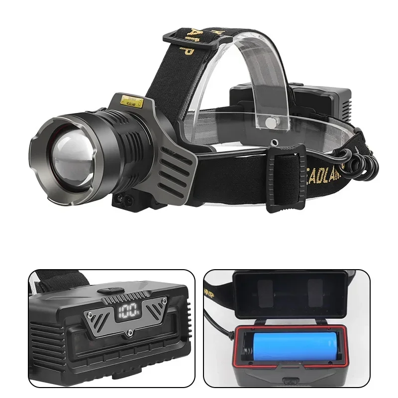 30W white laser strong light headlight P50 dual light source induction headlight
