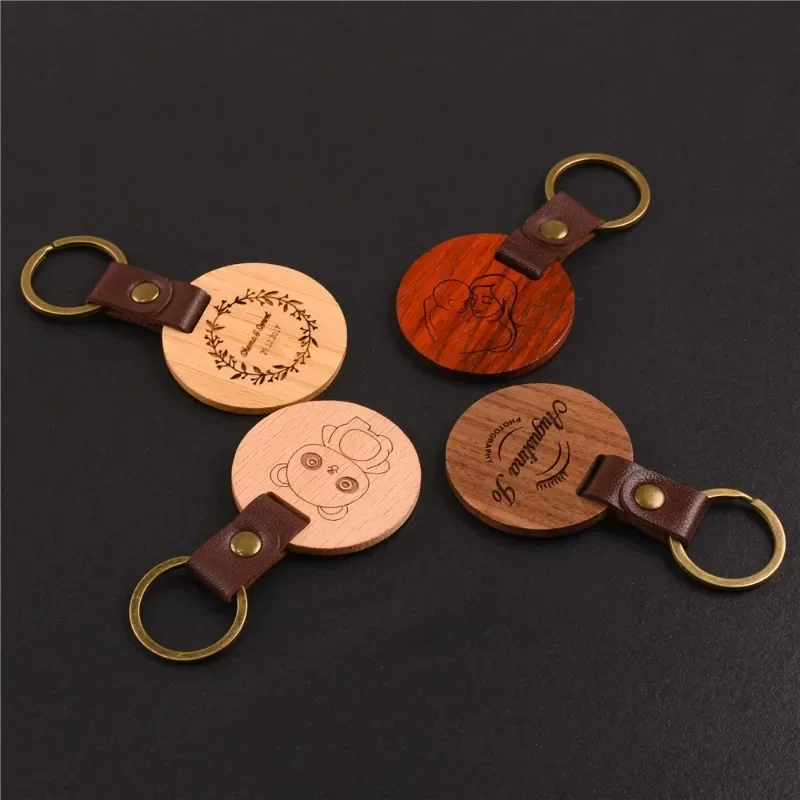 Wood Laser Keychains Wood Crafts Laser Cut Sublimation Blank Keychain MDF For Heat Transfer  Printing Keychain With Tassels And Heart Keychain Gift Price 