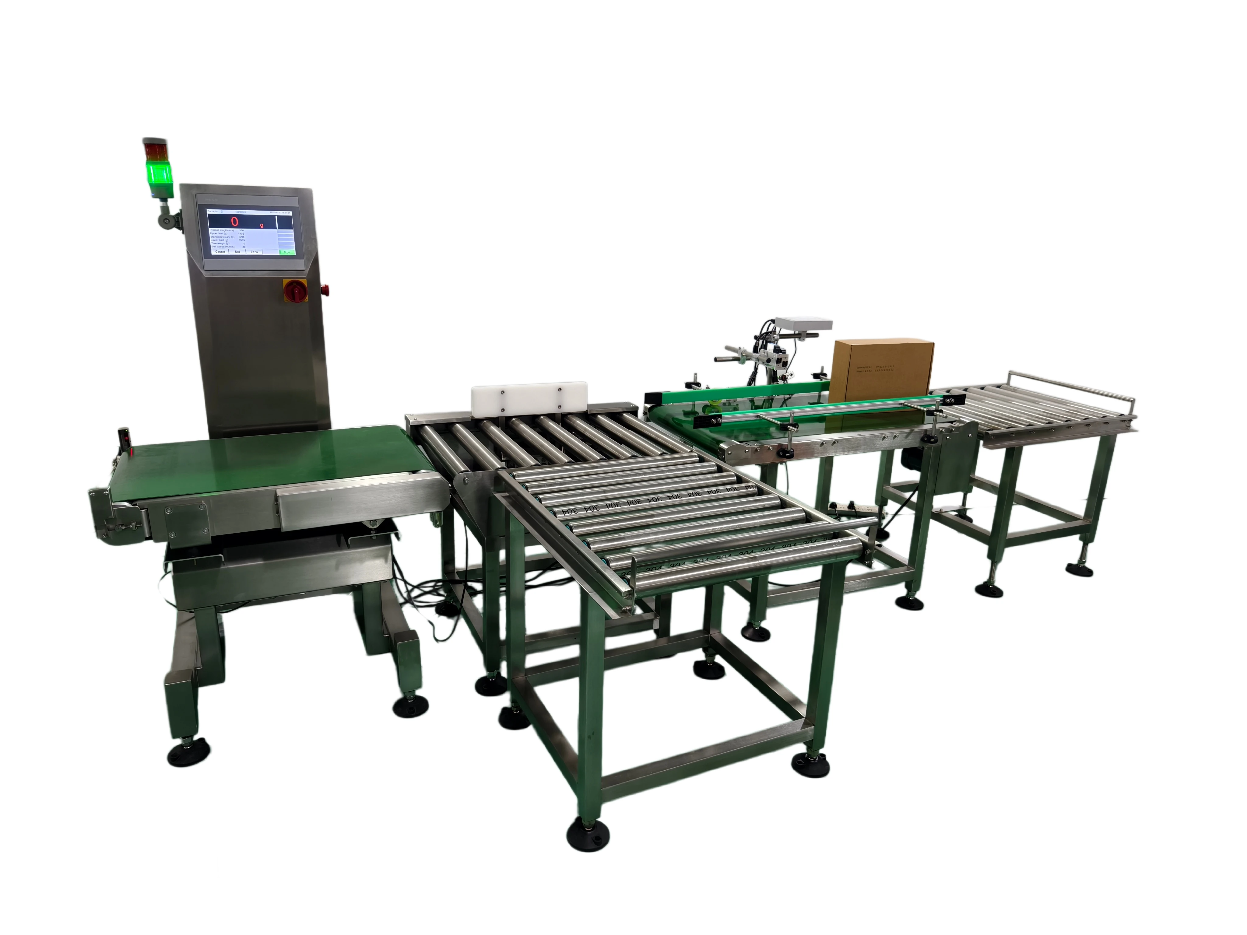 Automatic Large Capacity Checkweigher With Inkjet Printer System | Weight Checker & Ink-jet Printing Machine