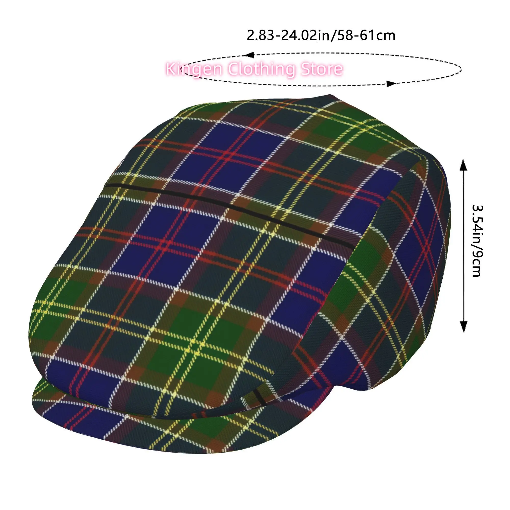 Colorful Checkered Textures Men and Women Adjustable Flat Cap Newsboy Beret Ivy Cap Irish Cabbie Fishing Hats Forward Cap Gatsby