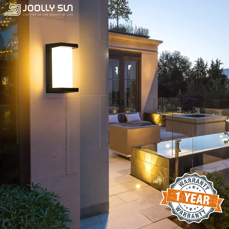 Joollysun Wall Lights Outdoor Lighting Balcony Lamp With Motion Sensor Waterproof IP65 LED Wall Sconce External Home Luminaire