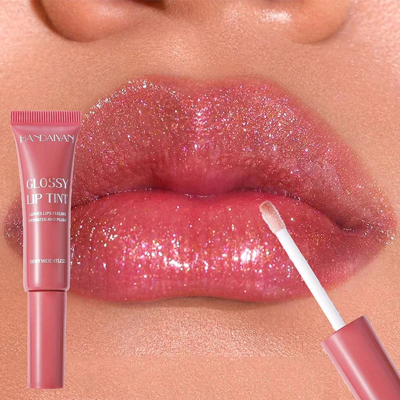 Kristall-Lippenbalsam, feuchtigkeitsspendender Glanz, Öl, Gelee, Schimmer, Lipgloss, langanhaltender flüssiger Lippenstift, feuchtigkeitsspendendes getöntes Serum, Make-up