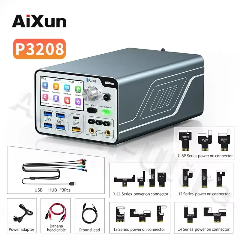 Aixun P3208 Power Supply 320W Current and Voltage Parameters 32V/8A One-button Power-on Test Phone motherboard for iPhone 6-14PM