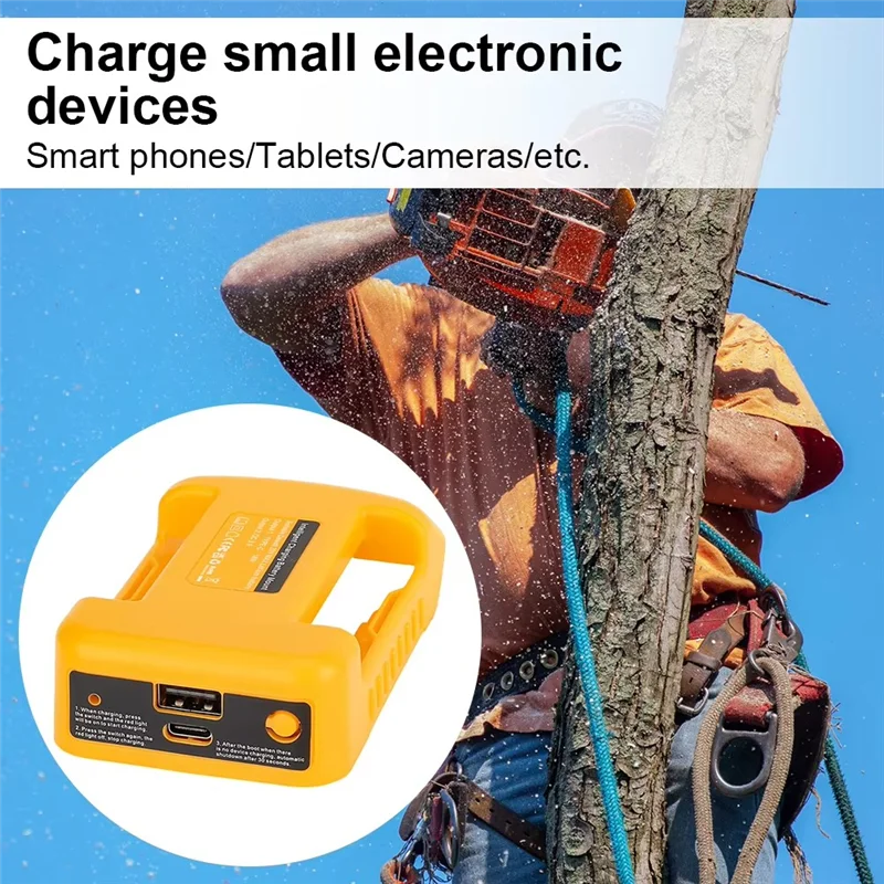 

【Flash Sale】USB Fast Charger Adapter Compatible For M18 18V Battery Dual Output Port With USB And Type-C Charging