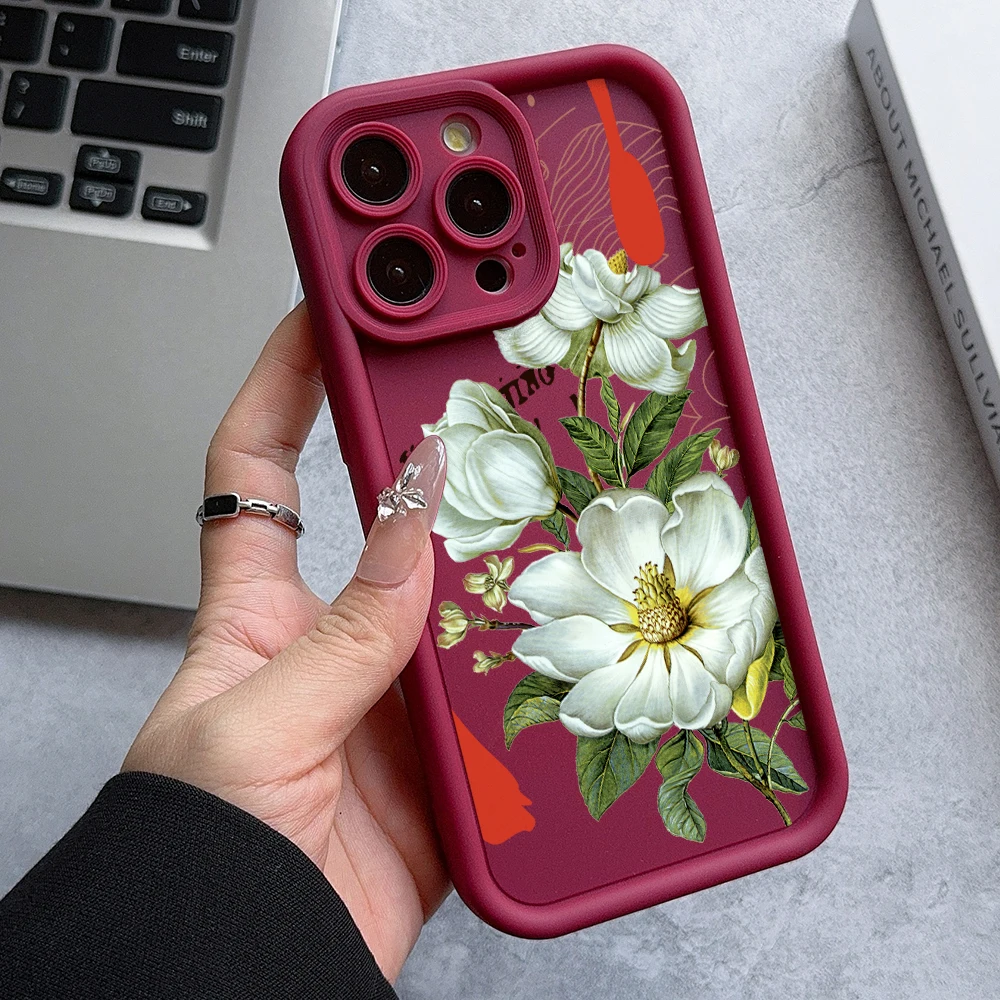 Wild Flowers Phone Case for Oppo Realme C67 C65 C63 C55 C53 C35 C33 C31 C21 C20 12 11 8i Pro Plus 4G 5G Soft Ladder Lens Cover - view 5